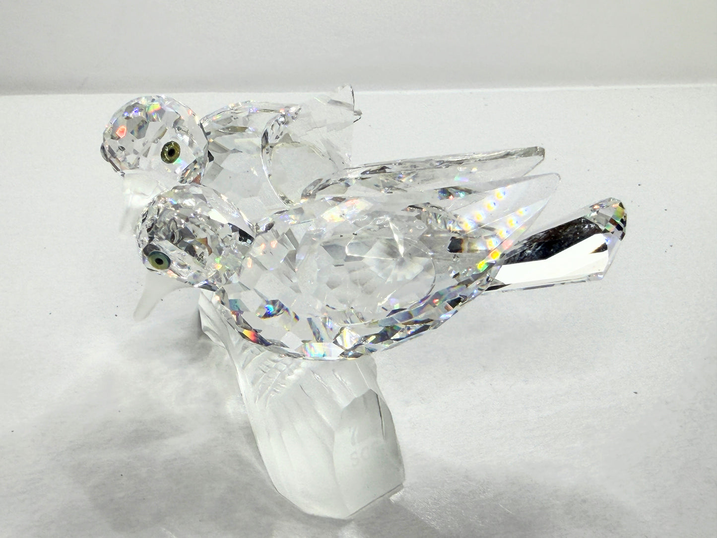 Swarovski Crystal Amour Turtledoves SCS 1989 Caring & Sharing Figurine Cert S275