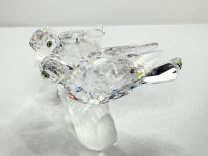 Swarovski Crystal Amour Turtledoves SCS 1989 Caring & Sharing Figurine Cert S275