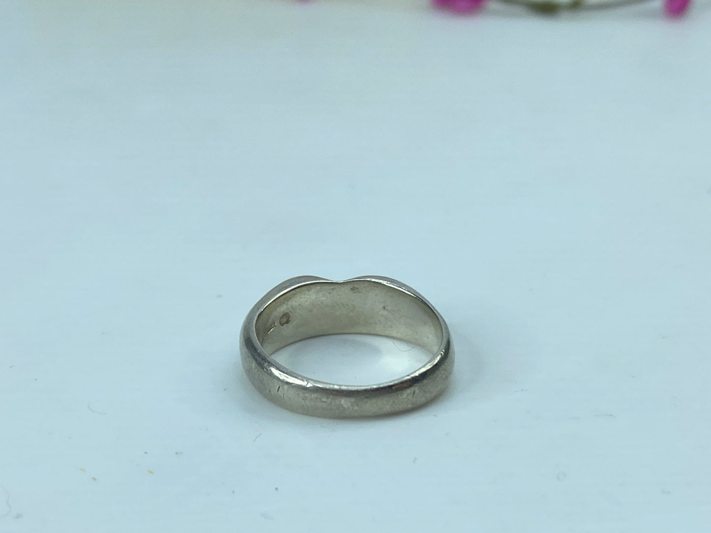 Tiffany & Co. Sterling silver wavy heart ring size 6 JR728