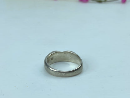 Tiffany & Co. Sterling silver wavy heart ring size 6 JR728