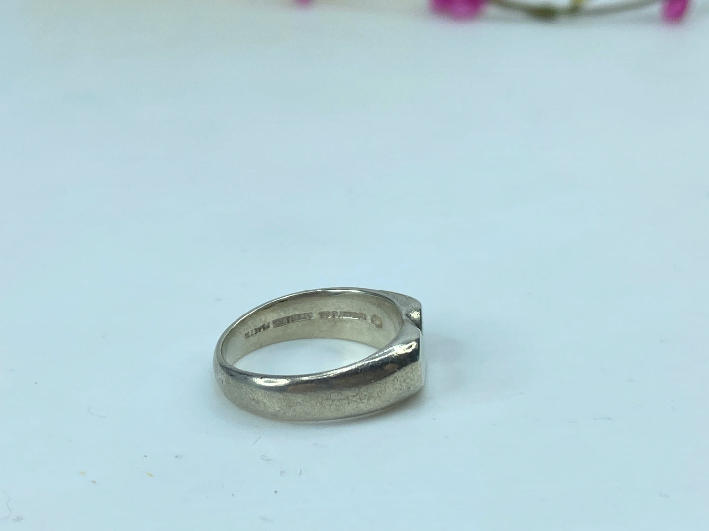 Tiffany & Co. Sterling silver wavy heart ring size 6 JR728