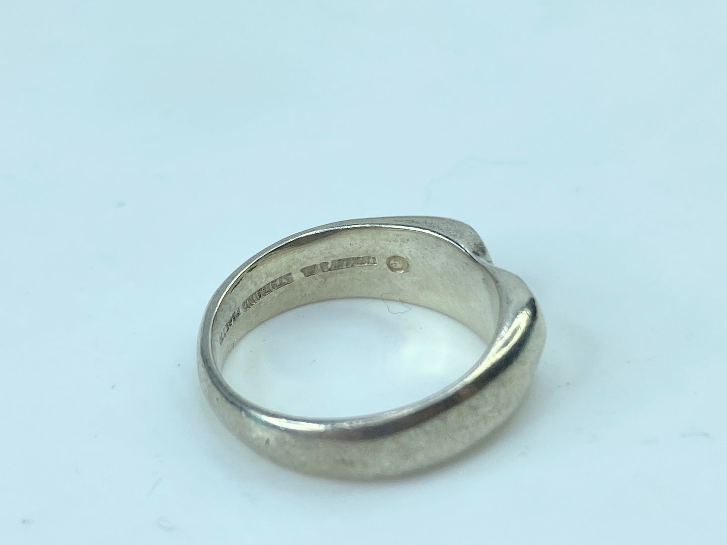 Tiffany & Co. Sterling silver wavy heart ring size 6 JR728