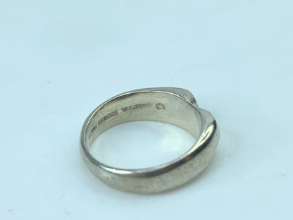 Tiffany & Co. Sterling silver wavy heart ring size 6 JR728