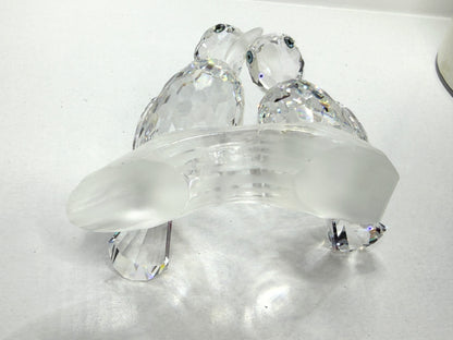 Swarovski Crystal Amour Turtledoves SCS 1989 Caring & Sharing Figurine Cert S275