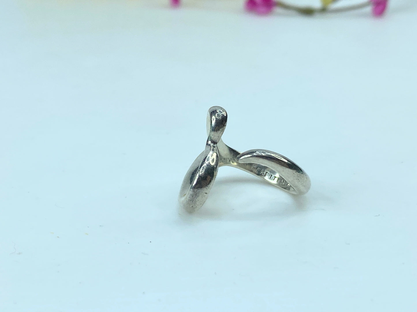Tiffany & Co. Sterling Silver Elsa Peretti Open Heart Ring JR729
