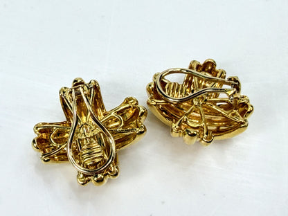 Vintage Tiffany & Co. Signature X 18K Yellow Gold Clip-On Earrings 23.4g JR1942