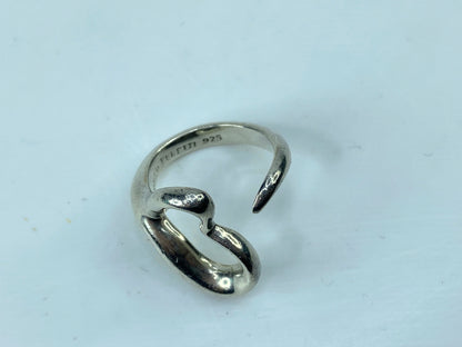 Tiffany & Co. Sterling Silver Elsa Peretti Open Heart Ring JR729