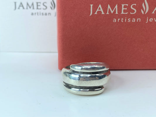 Sterling Silver James Avery Wrap Around Spiral Dome Ring JR730