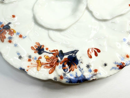 Haviland & Co. Limoges oyster plate hand-painted floral scalloped rim A757