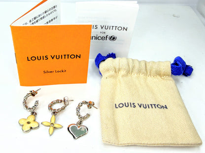 Vintage Louis Vuitton Sweet Monogram 3-Piece Heart Flower Hoop Earrings HS851