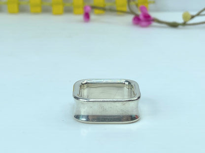Tiffany & Co. Sterling Silver 1837 Square 8.0mm Ring size 7 10.1g JR738