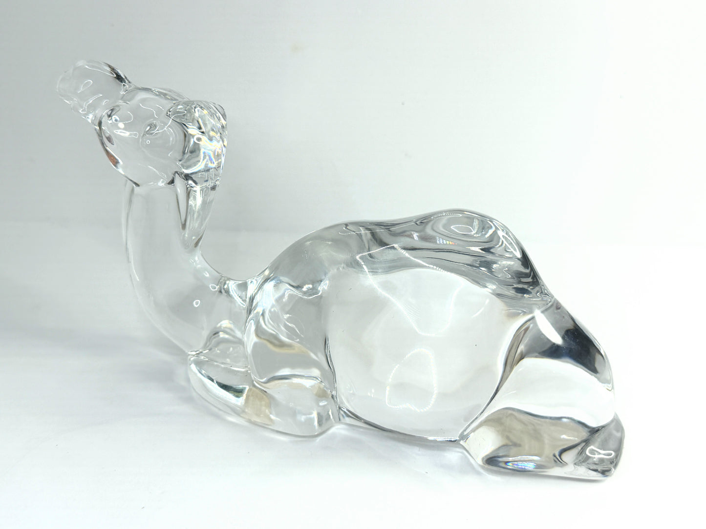 Baccarat Crystal Camel Sculpture Mid Century French Art Glass Figural A764