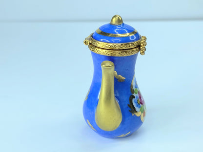 France Peint Main limoges Royal Blue collectable coffee pot A40