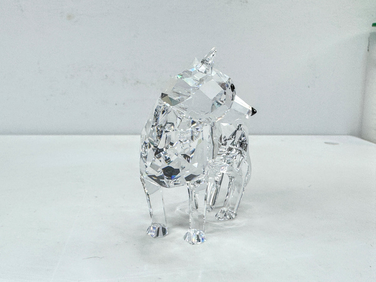 Swarovski Crystal "Wolf Fairy Tales" Retired 207549 Vintage COA Mirror S347