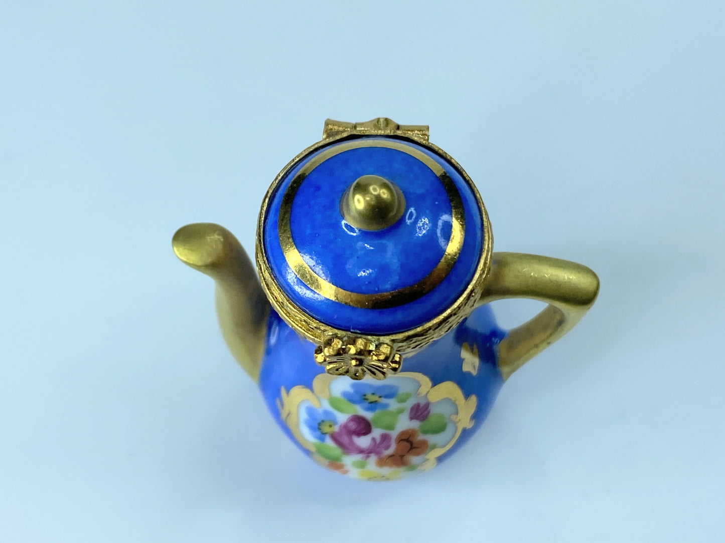 France Peint Main limoges Royal Blue collectable coffee pot A40