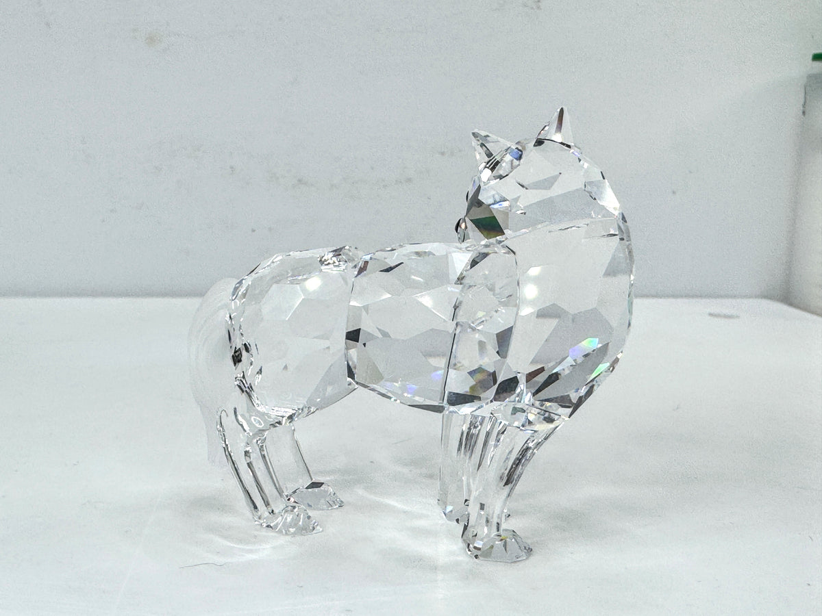 Swarovski Crystal "Wolf Fairy Tales" Retired 207549 Vintage COA Mirror S347
