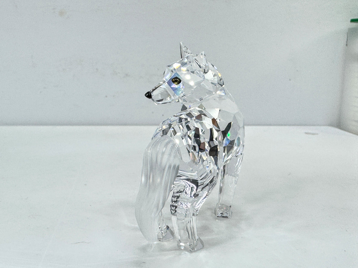 Swarovski Crystal "Wolf Fairy Tales" Retired 207549 Vintage COA Mirror S347