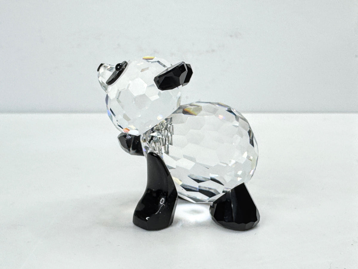 Swarovski Crystal Mother Panda Bear Retired Rare Encounters COA Mirror A349