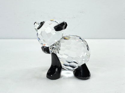 Swarovski Crystal Mother Panda Bear Retired Rare Encounters COA Mirror A349