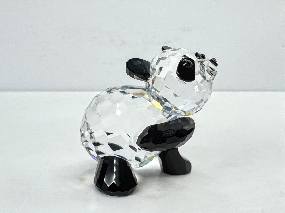 Swarovski Crystal Mother Panda Bear Retired Rare Encounters COA Mirror A349
