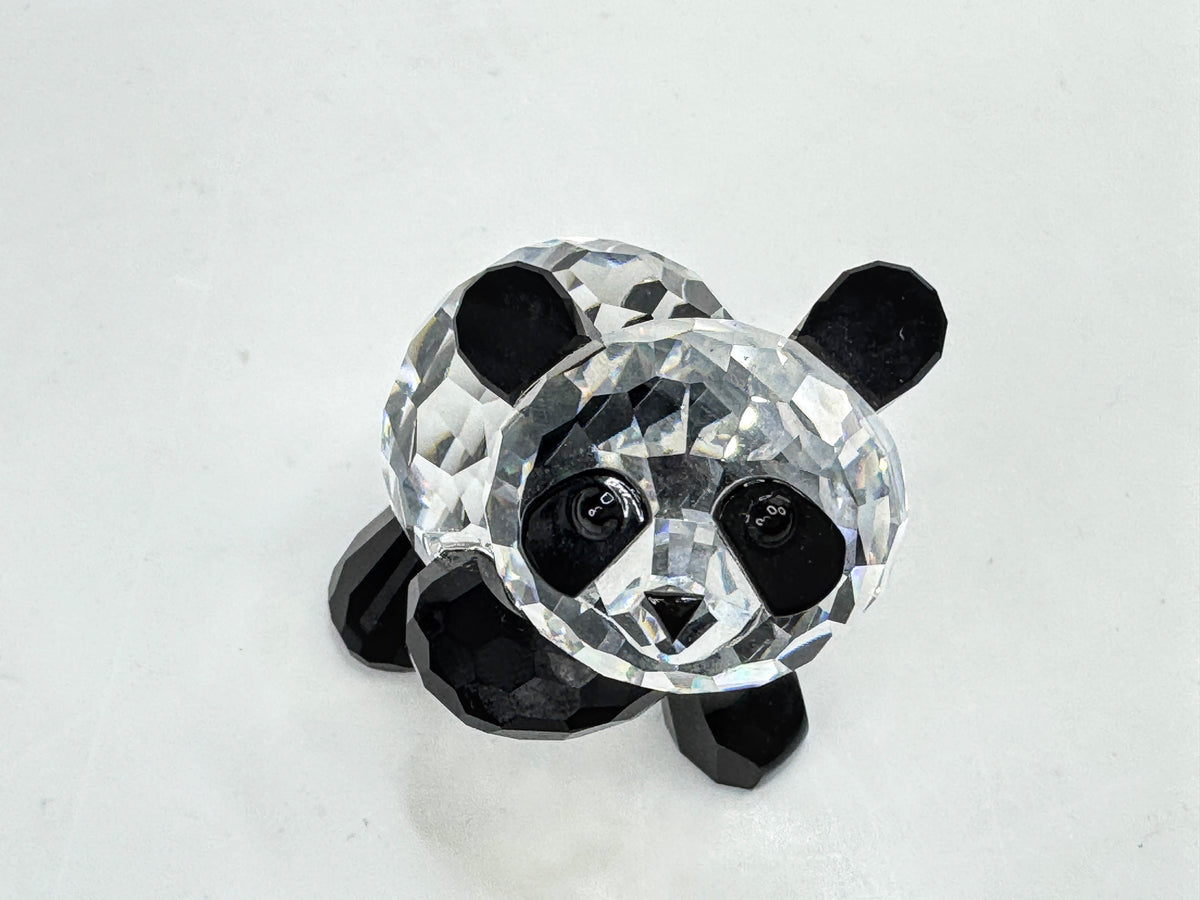 Swarovski Crystal Mother Panda Bear Retired Rare Encounters COA Mirror A349