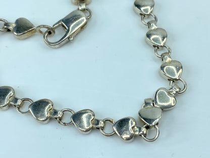 Tiffany & Co. Puffy Heart Link sterling silver 925 Bracelet 7" 11.7g JR743