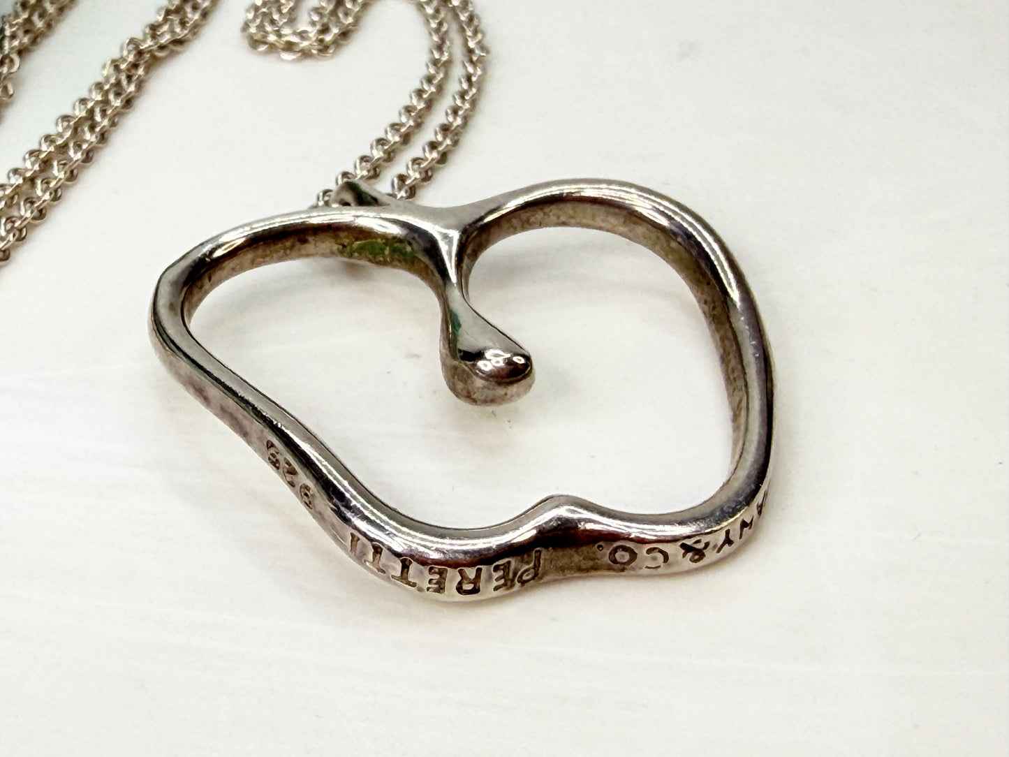 Tiffany & Co. Elsa Peretti XL Apple Sterling Silver 30" Necklace 9g JR1995
