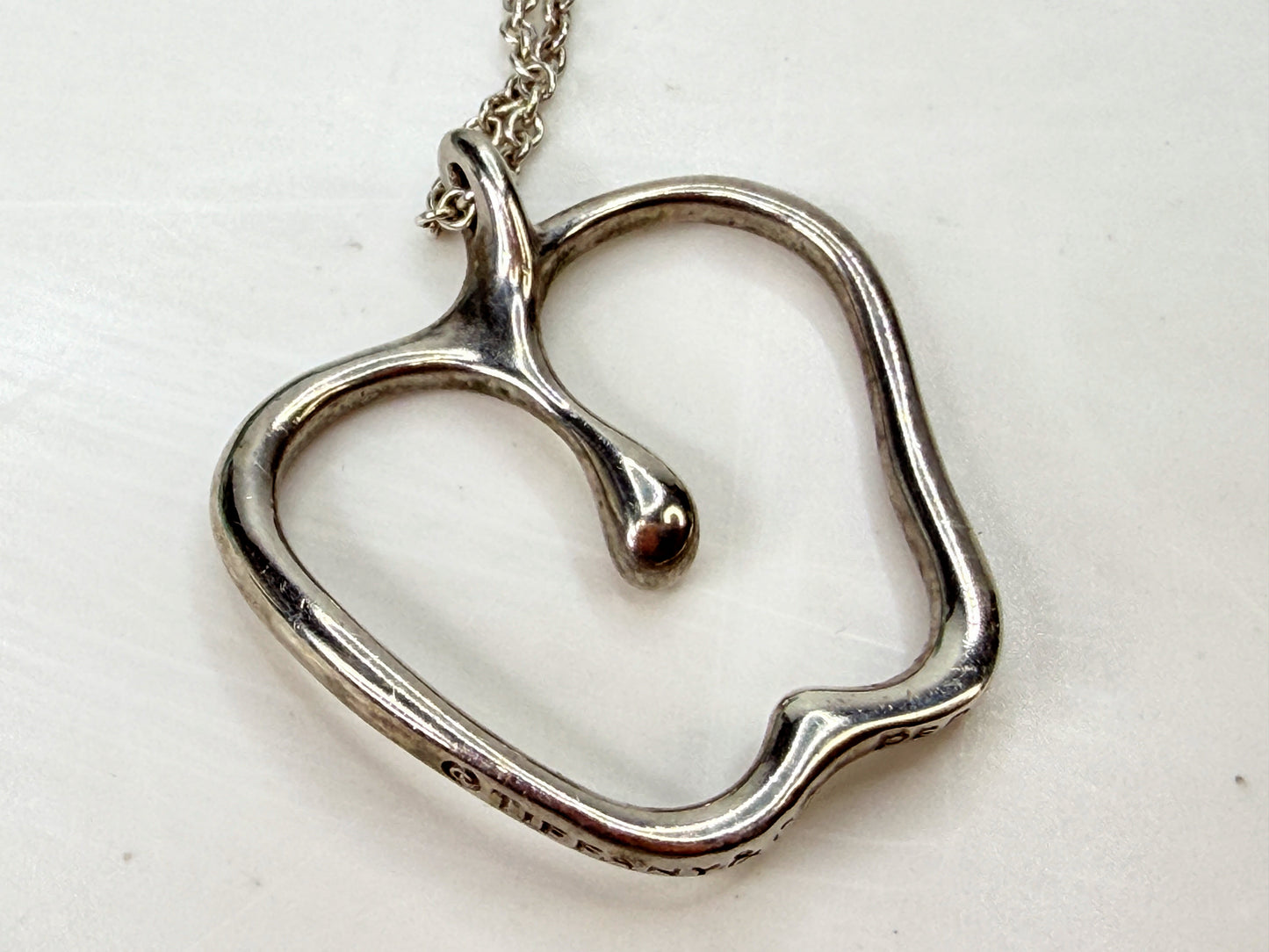 Tiffany & Co. Elsa Peretti XL Apple Sterling Silver 30" Necklace 9g JR1995