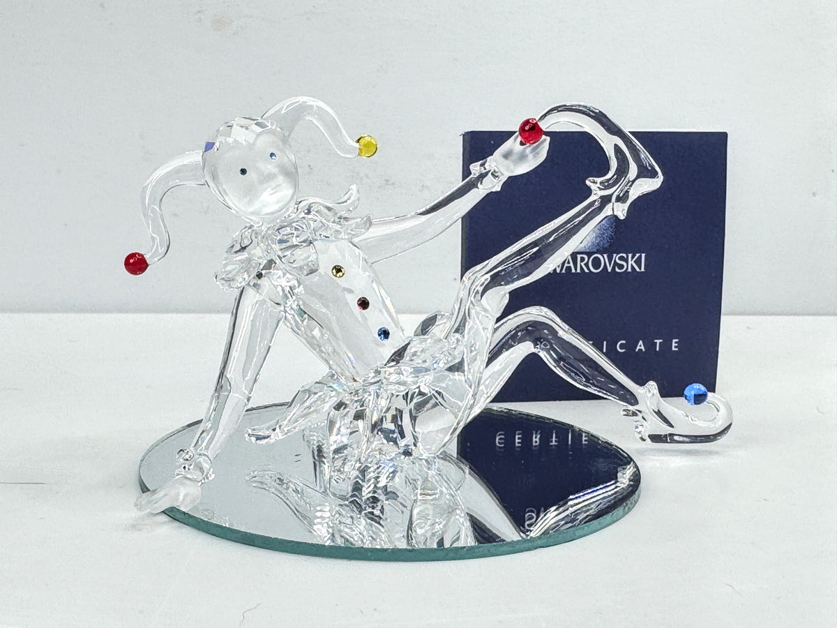 Swarovski Crystal Jester Clown Fairy Tales Retired Edith Mair Mirror COA S351