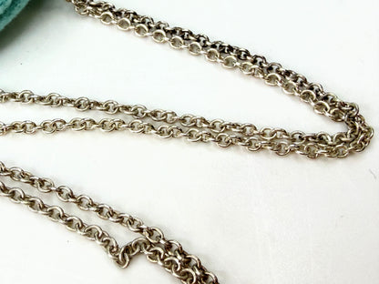Vintage Tiffany & Co Elsa Peretti Sterling X-Large Open Heart Necklace JR1947