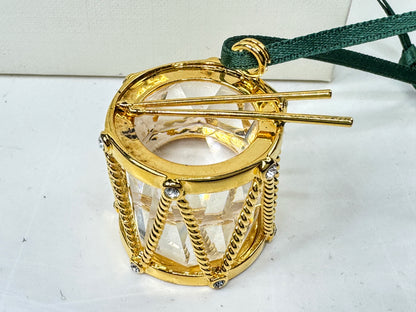 Swarovski Crystal Memories Christmas Drum Ornament Retired 235894 Boxed S345