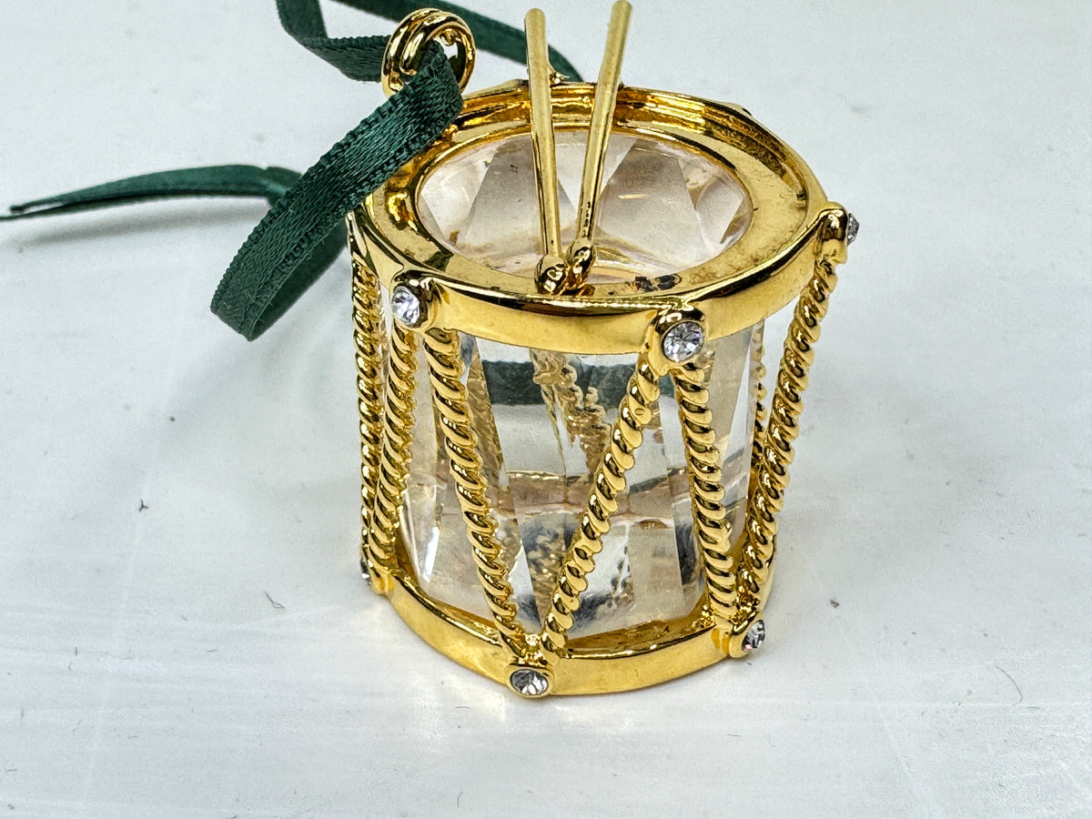 Swarovski Crystal Memories Christmas Drum Ornament Retired 235894 Boxed S345