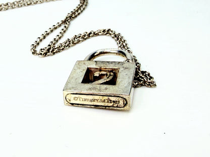 Vintage Tiffany & Co. Sterling Silver Openable Locket Necklace JR1948