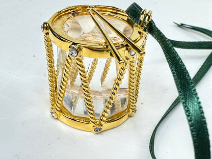 Swarovski Crystal Memories Christmas Drum Ornament Retired 235894 Boxed S345