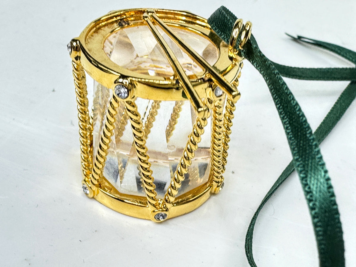 Swarovski Crystal Memories Christmas Drum Ornament Retired 235894 Boxed S345
