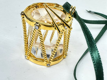 Swarovski Crystal Memories Christmas Drum Ornament Retired 235894 Boxed S345
