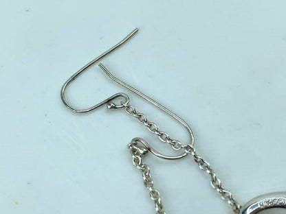Tiffany & Co. Elsa Peretti Sterling Silver Open Heart Dangle Drop Earrings JR747