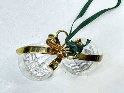 Swarovski: Retired Christmas Memories Double Crystal Bells Ornament w/box S354