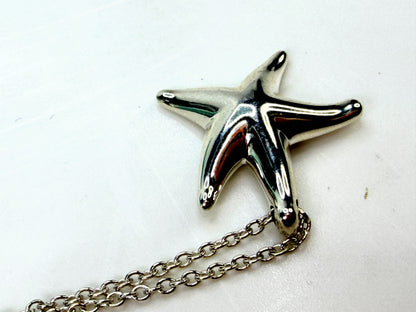 Tiffany & Co. Elsa Peretti Sterling Silver Starfish Necklace 16" JR1976