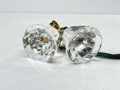 Swarovski: Retired Christmas Memories Double Crystal Bells Ornament w/box S354