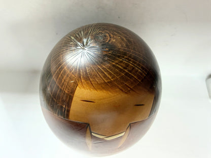 Vintage Kojo Tanaka 田中晃常Japanese Sosaku Kokeshi Floral Wooden Doll Signed A1022