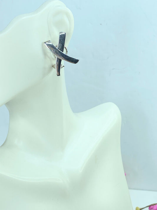 Tiffany & Co. Paloma Picasso Large Graffiti X Earclips Sterling silver JR742