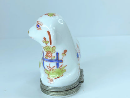 Limoges Royale De Peint Main Lamb Asian painting trinket A47