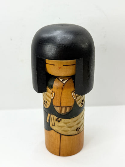 Vintage Japanese Shūsui 秀水 Signed Sōsaku Kokeshi Doll Woman in Kimono A1024