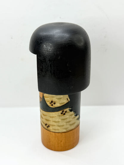 Vintage Japanese Shūsui 秀水 Signed Sōsaku Kokeshi Doll Woman in Kimono A1024