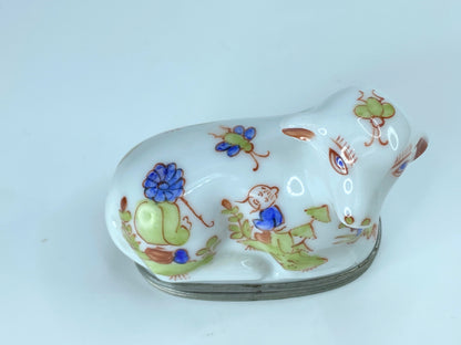 Limoges Royale De Peint Main Lamb Asian painting trinket A47