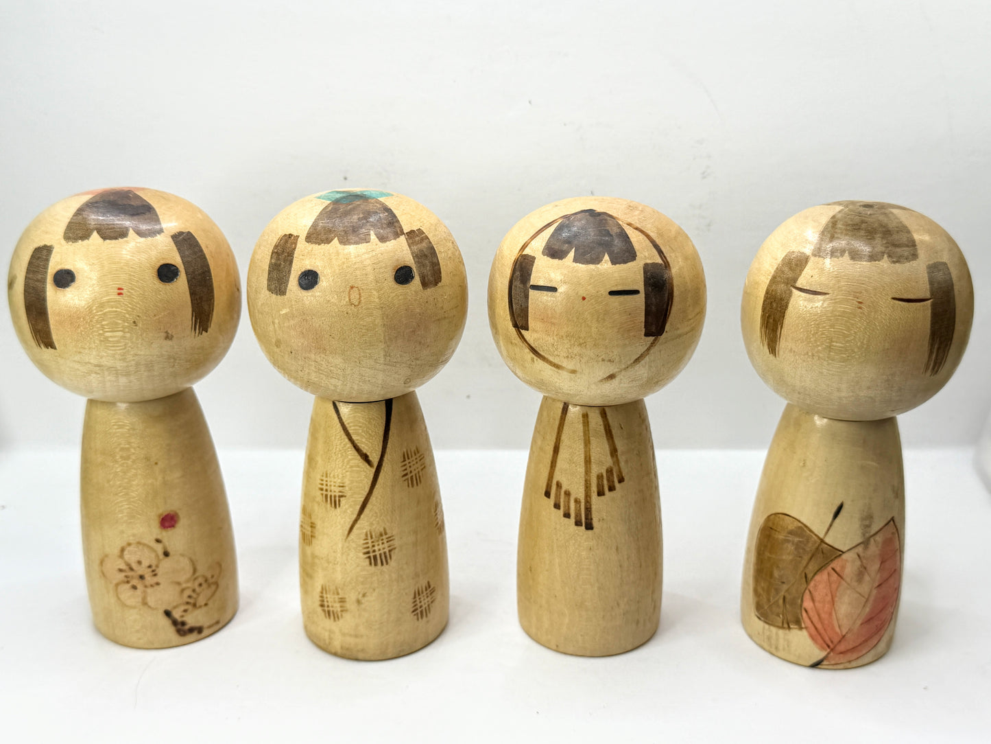 Vintage Issetsu Kuribayashi 栗林一雪 Four Seasons Creative Kokeshi Doll 4/Set A1205