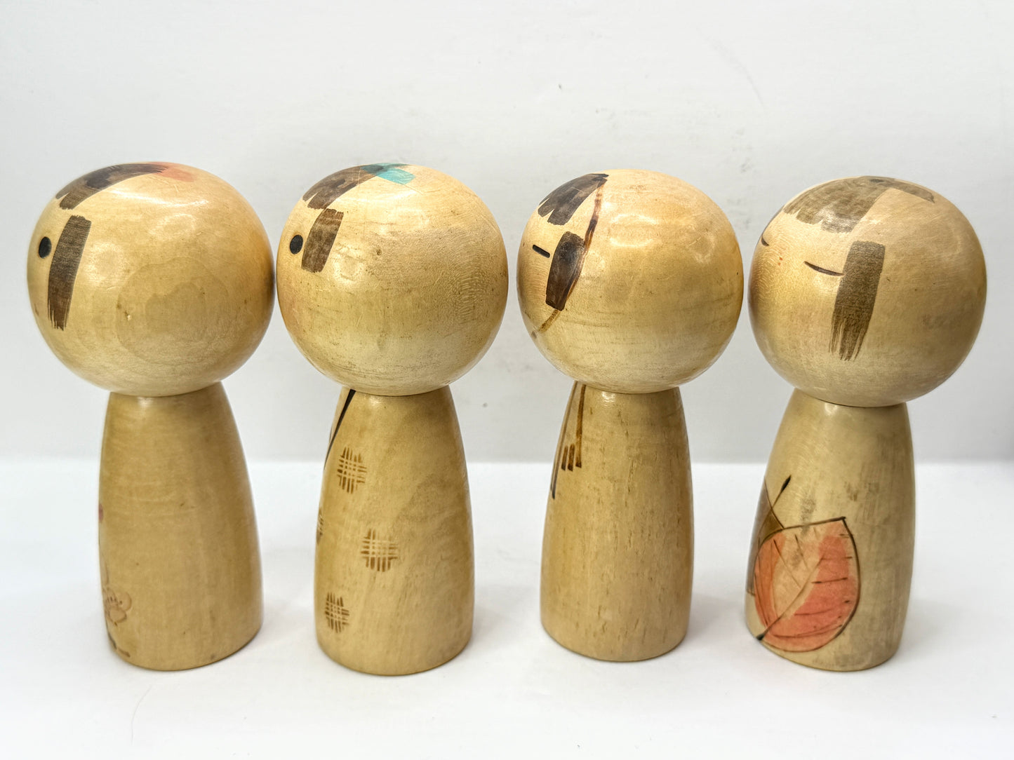 Vintage Issetsu Kuribayashi 栗林一雪 Four Seasons Creative Kokeshi Doll 4/Set A1205