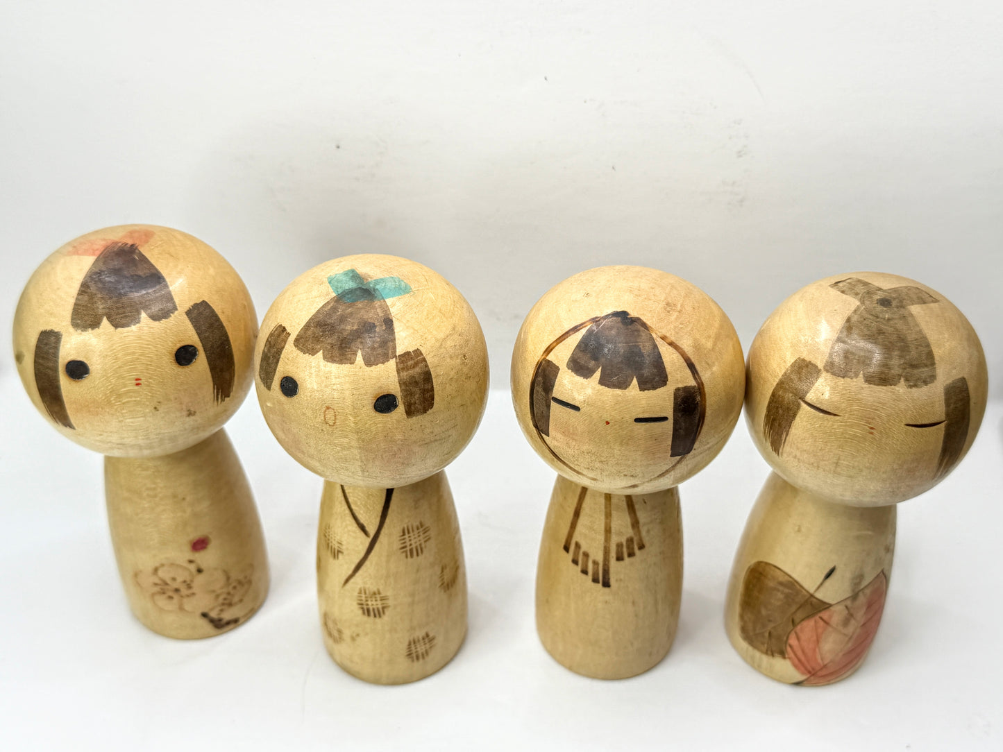 Vintage Issetsu Kuribayashi 栗林一雪 Four Seasons Creative Kokeshi Doll 4/Set A1205