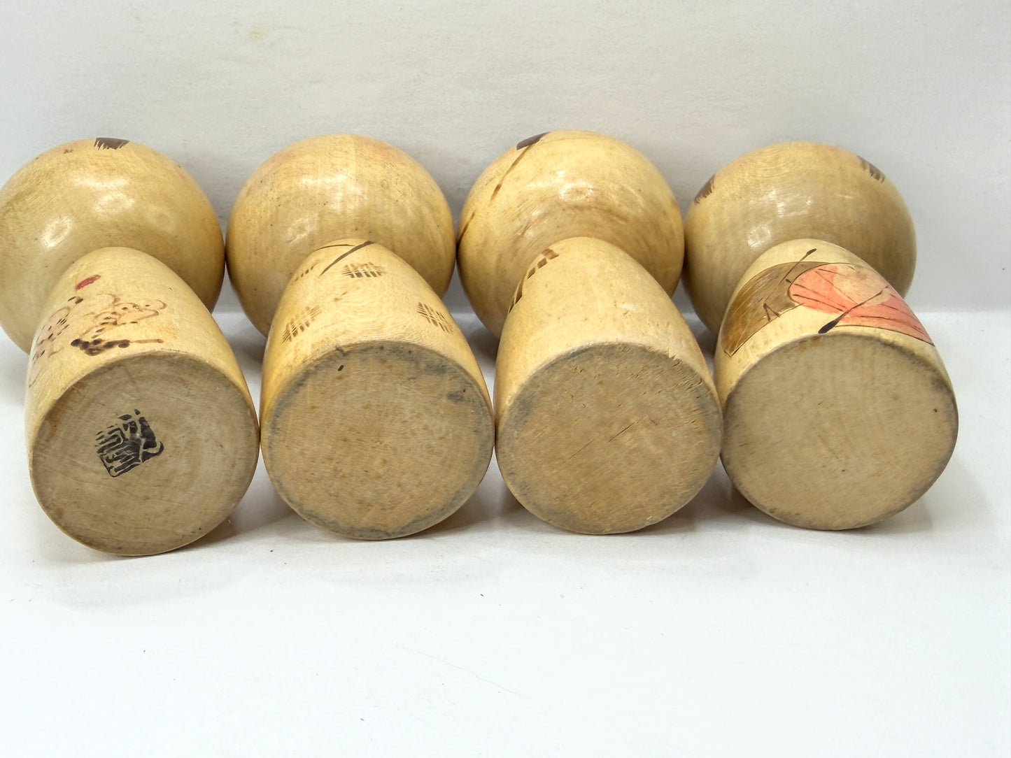 Vintage Issetsu Kuribayashi 栗林一雪 Four Seasons Creative Kokeshi Doll 4/Set A1205